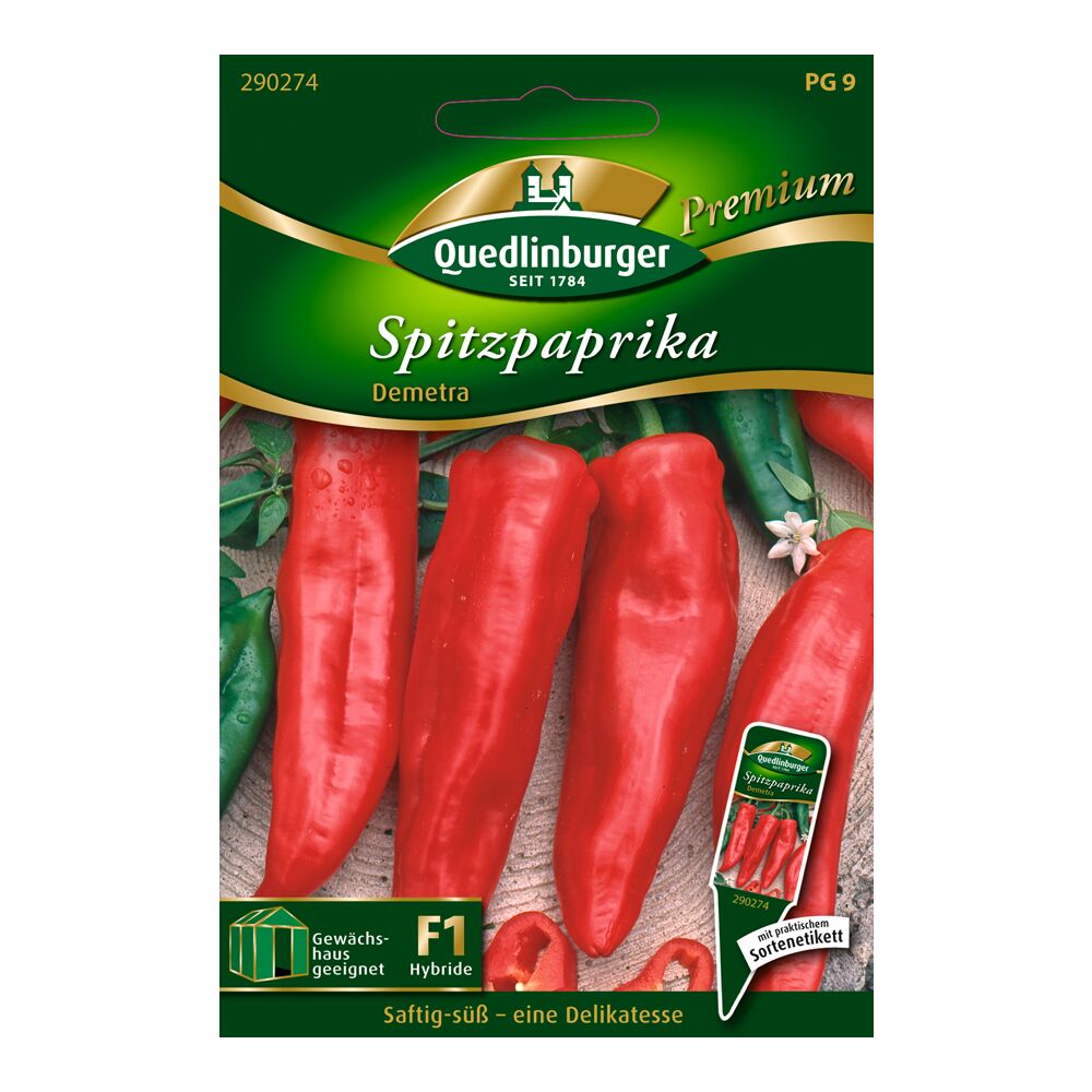 Samen für Demetra Spitzpaprika von Quedlinburger