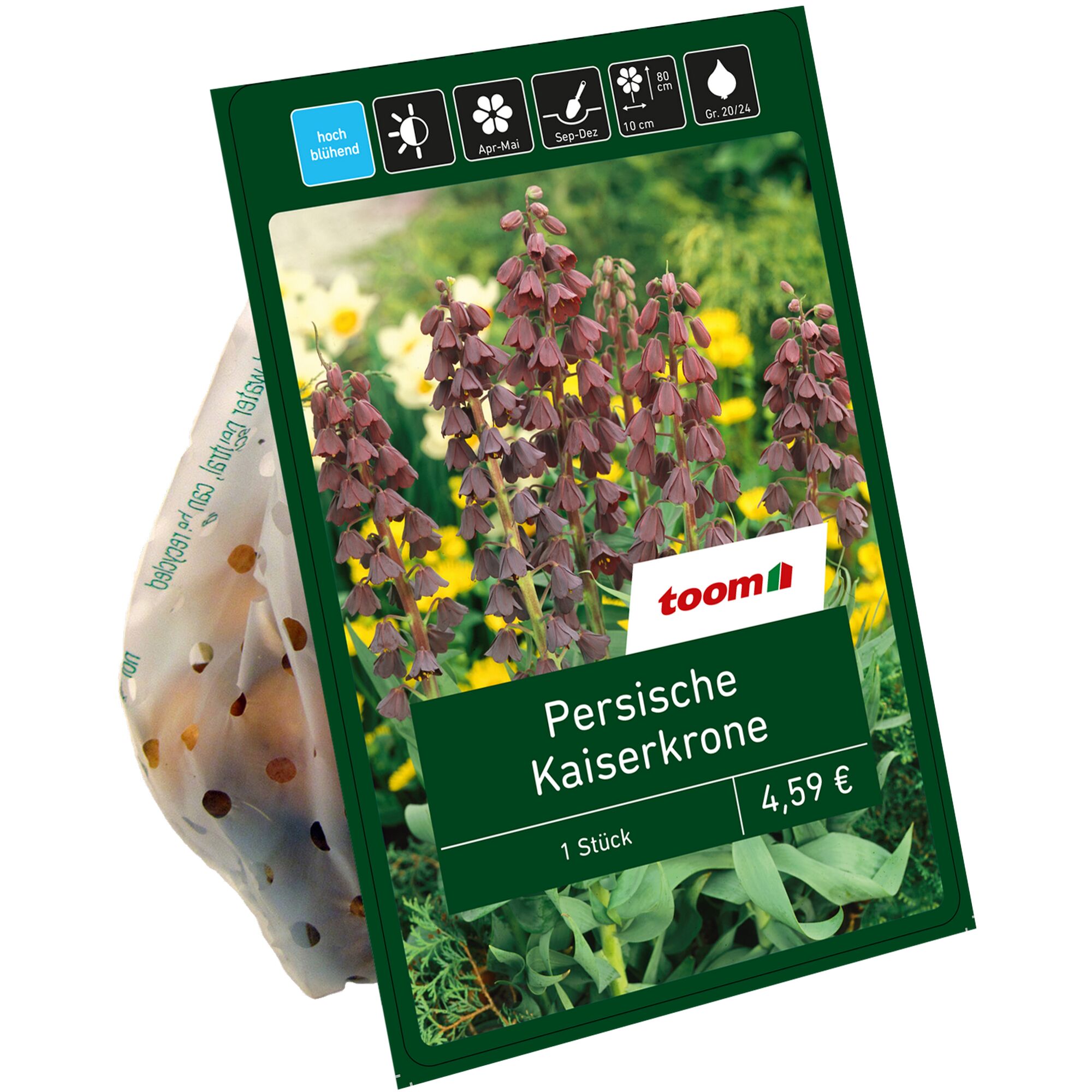 Verpackung einer Persischen Kaiserkrone