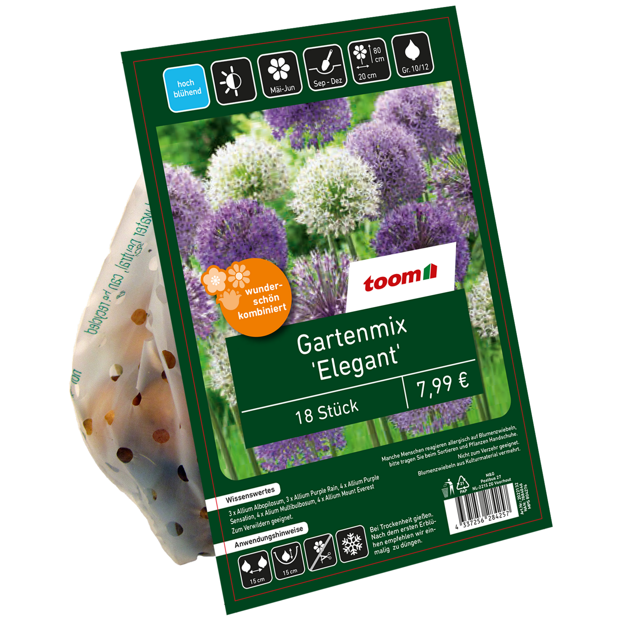 Landscape Bag 'Allium Elegant Mix' weiß/violett 18 Zwiebeln + product picture