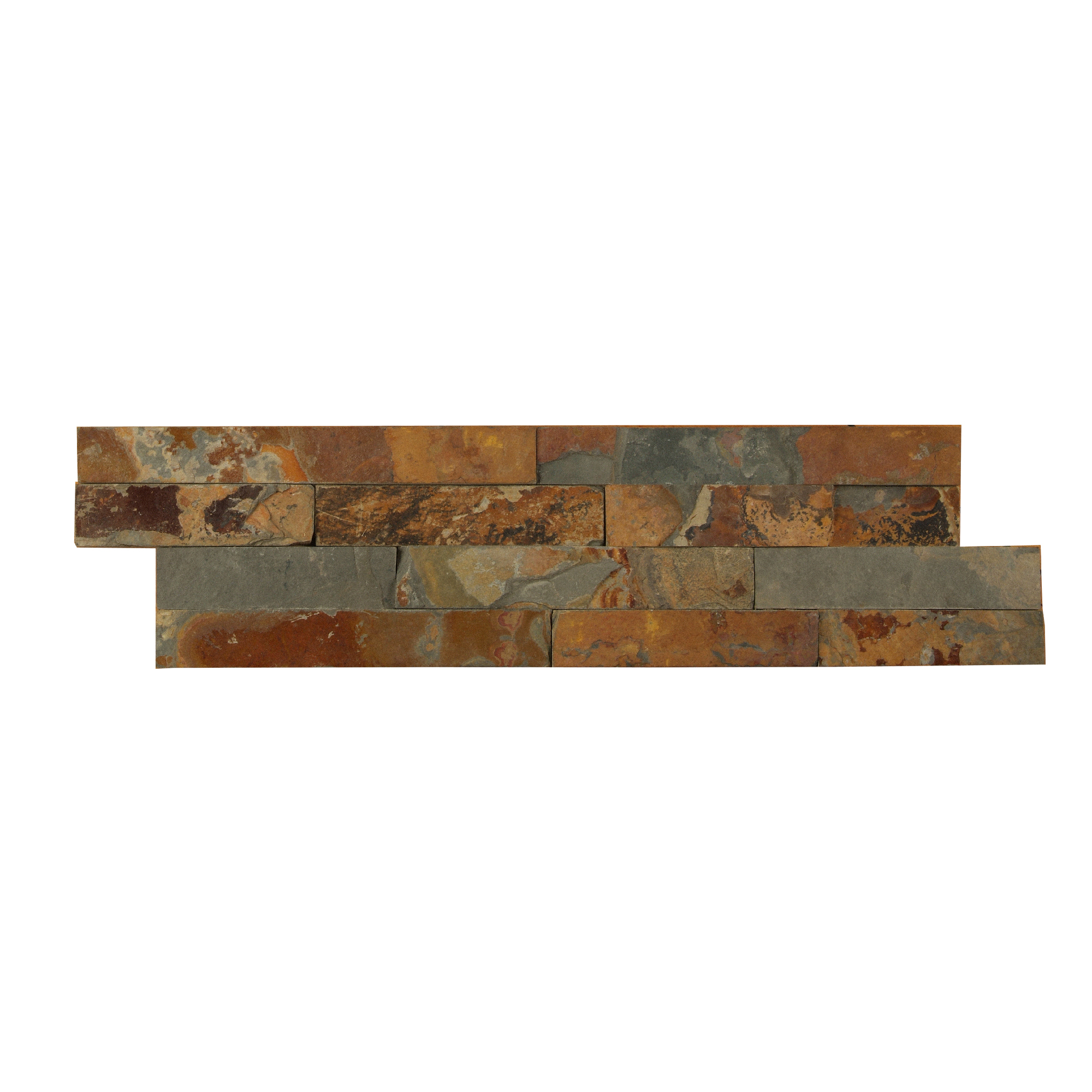 Wandfliese 'Brickstone' Naturstein rot-braun 15 x 55 cm + product picture