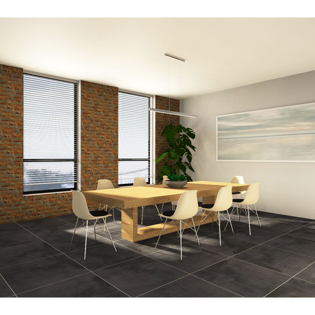 Esszimmer mit Wandverblender Brickston Bunt