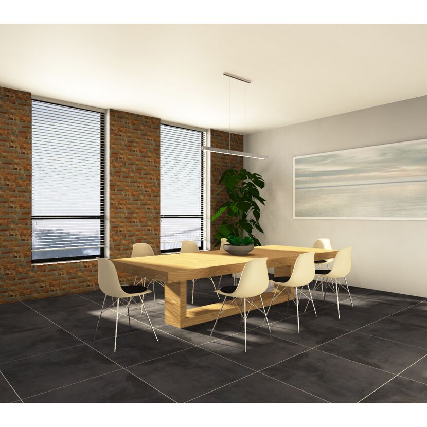 Esszimmer mit Wandverblender Brickston Bunt