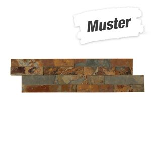 Muster zur Wandfliese 'Brickstone' Schiefer multicolor 15 x 60 cm