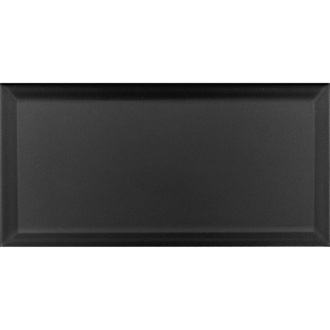 Bild von Wandfliese 'Metrotiles' Steinzeug schwarz 10 x 20 cm