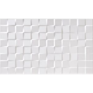 Wandfliese 'Atrium byblos' Steingut weiß matt 33 x 55 cm