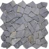 Mosaikfliese 'Bruch' Naturstein schwarz 28 x 28 cm