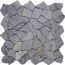 Mosaikfliese 'Bruch' Naturstein schwarz 28 x 28 cm