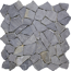 Verkleinertes Bild von Mosaikfliese 'Bruch' Naturstein schwarz 28 x 28 cm