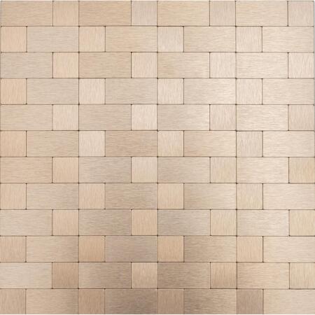 2. Bild von Mosaikfliese 'Easyglue' selbstklebend Aluminium kupferfarben 30,5 x 30,5 cm