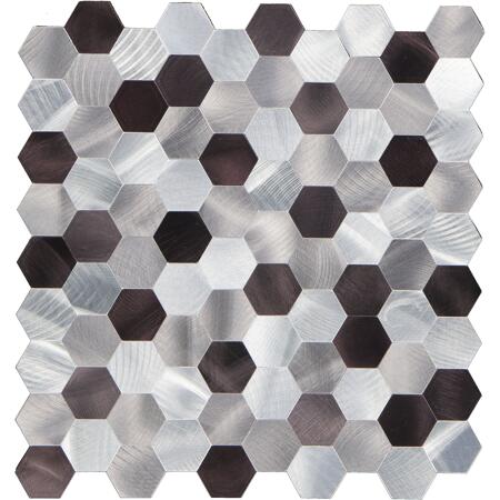 6. Bild von Mosaikfliese 'Easyglue' selbstklebend Aluminium silberfarben 28 x 29 cm