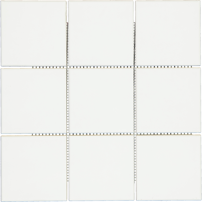 Bild von Mosaikfliese 'Selektiv' Steingut weiß glänzend 30 x 30 cm