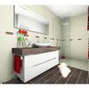 Modernes Badezimmer mit Waschbecken und Dusche