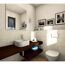 Modernes Badezimmer mit Waschbecken und Toilette