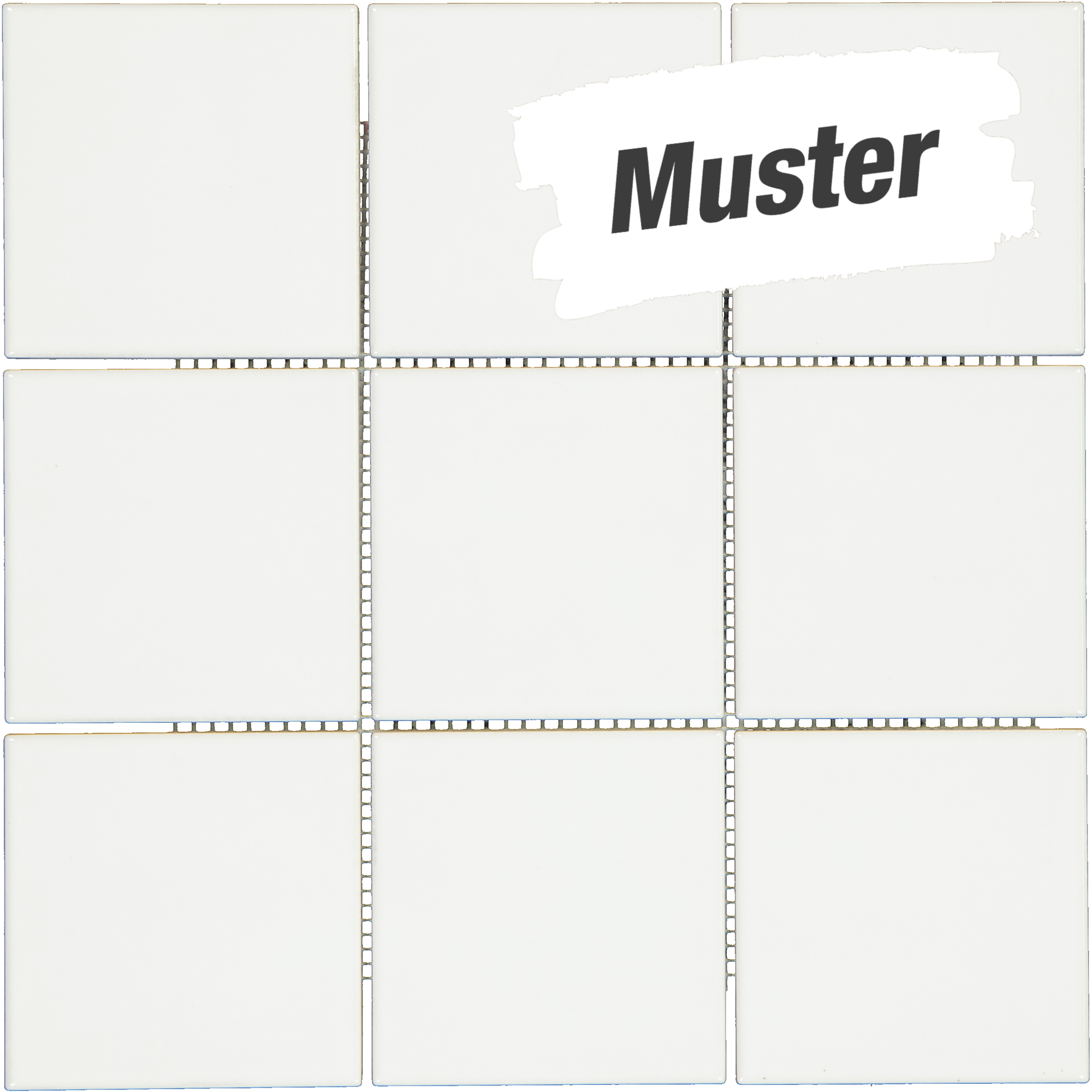 Muster zur Mosaikfliese 'Selektiv' Steingut weiß matt 30 x 30 cm + product picture