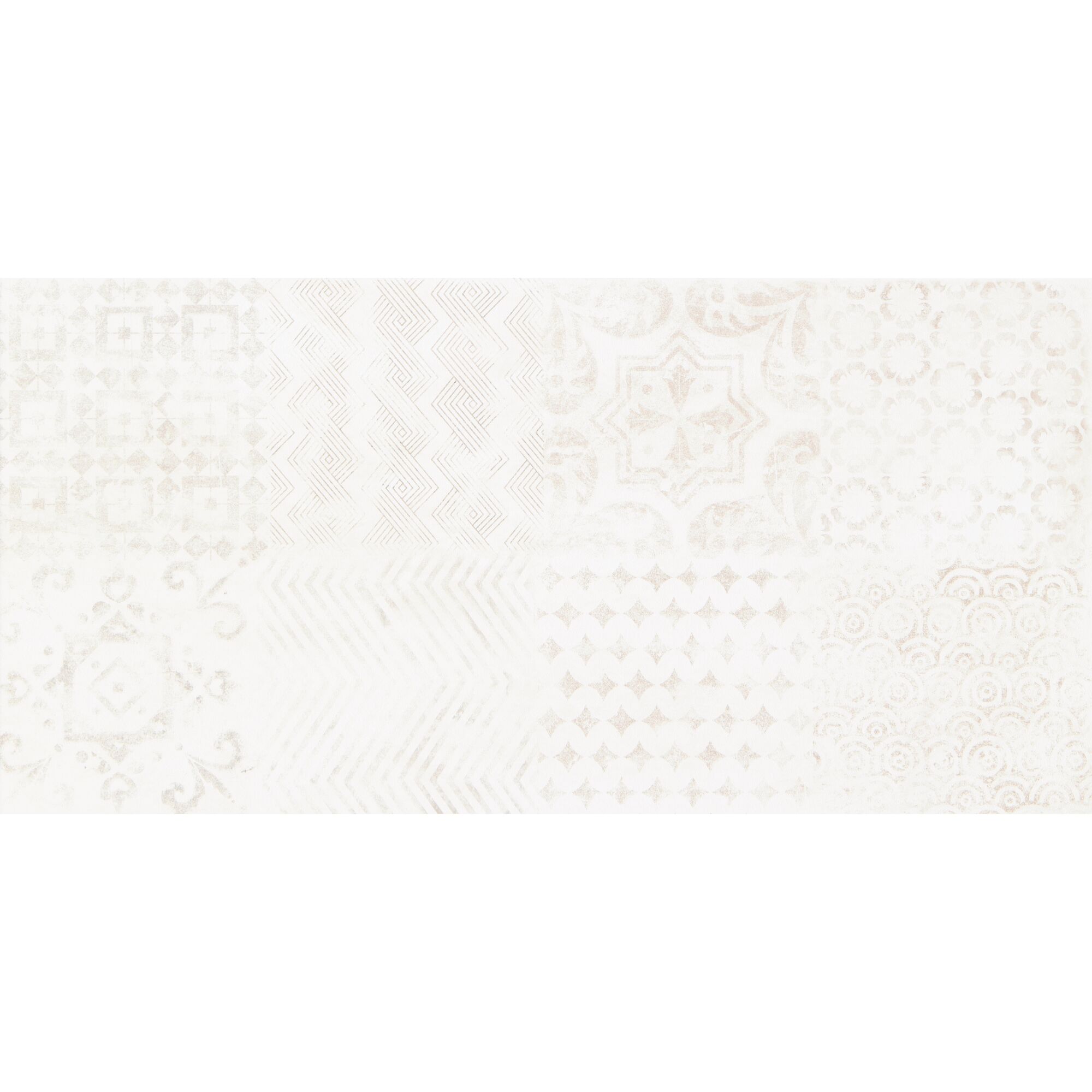 Beigefarbene Fliesen mit verschiedenen Mustern