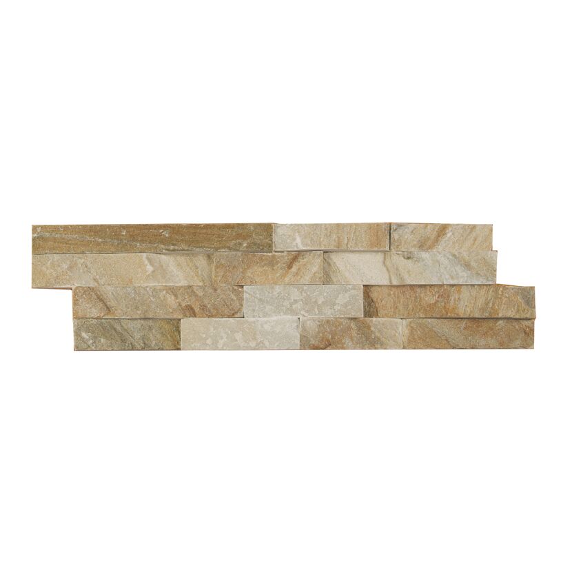Beige Wandverkleidung aus Naturstein