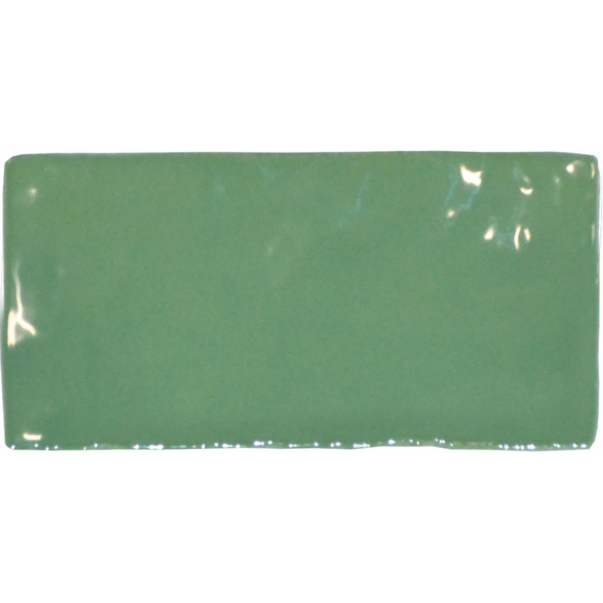 Wandfliese 'Crayon' grün glänzend 6,5 x 13 cm + product picture