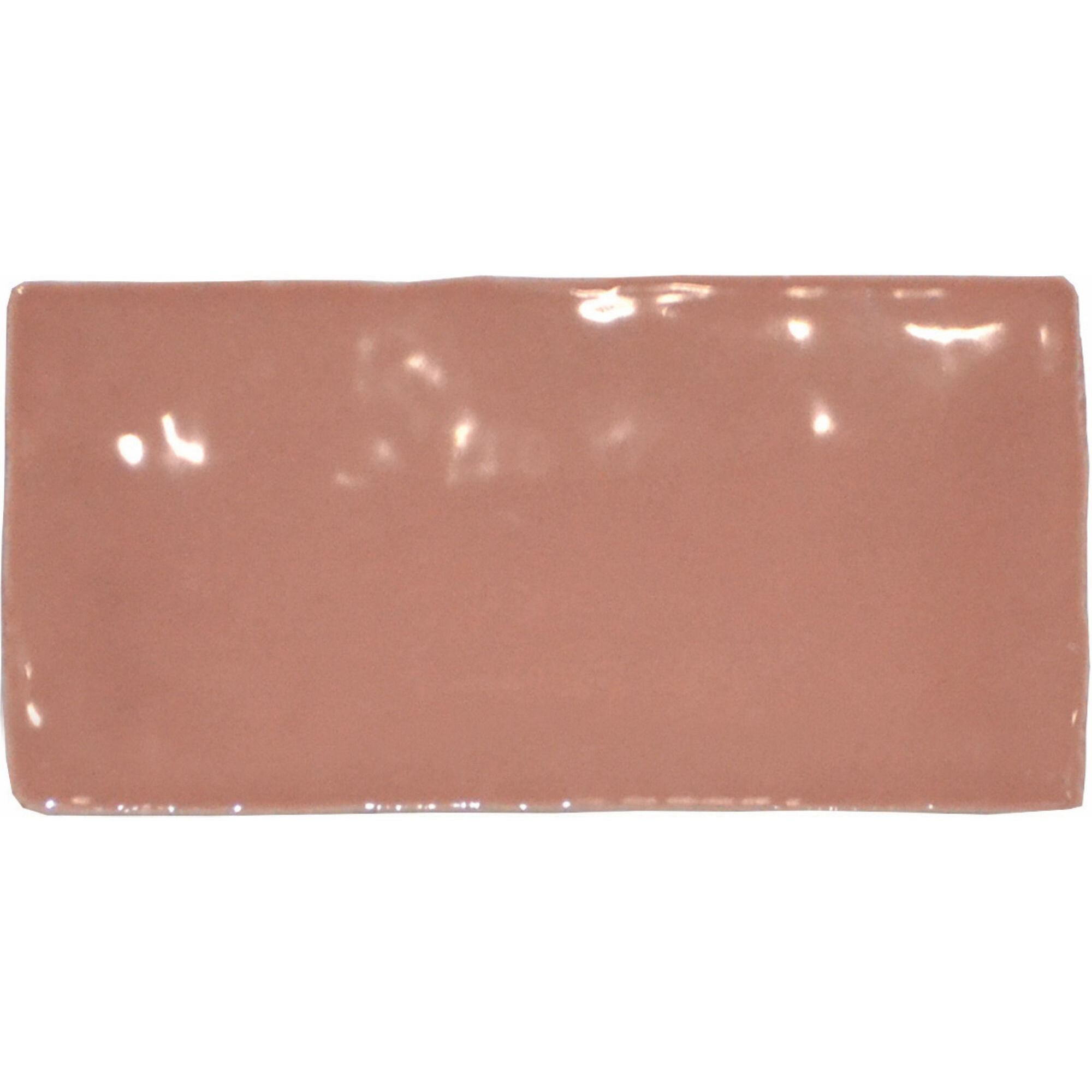 Glänzende Fliese in Altrosa