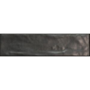 Wandfliese 'Tempo' grau/schwarz nuanciert 6,5 x 25 cm
