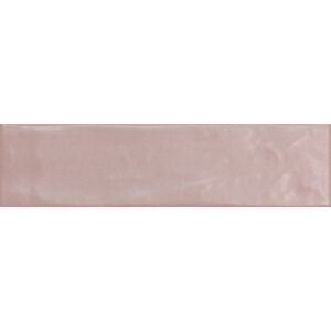 Wandfliese 'Tempo' rosa matt 6,5 x 25 cm