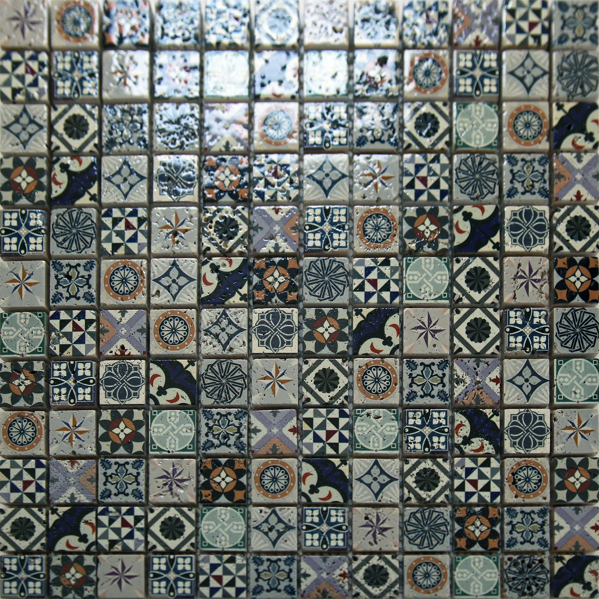 Mosaikfliese 'New vintage' mehrfarbig 30 x 30 cm + product picture
