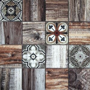 Mosaikfliese 'Nevio' dunkelbraun 30 x 30 x 0,8 cm