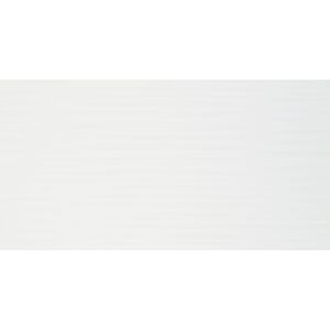Wandfliese 'Wave' Steingut 30 x 60 cm weiß gewellt