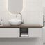 Waschbecken mit Unterschrank und Spiegel