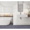 Wandfliese 'White Glossy' Steingut 30 x 60 cm weiß
