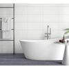 Wandfliese 'White Matt' Steingut 30 x 60 cm weiß