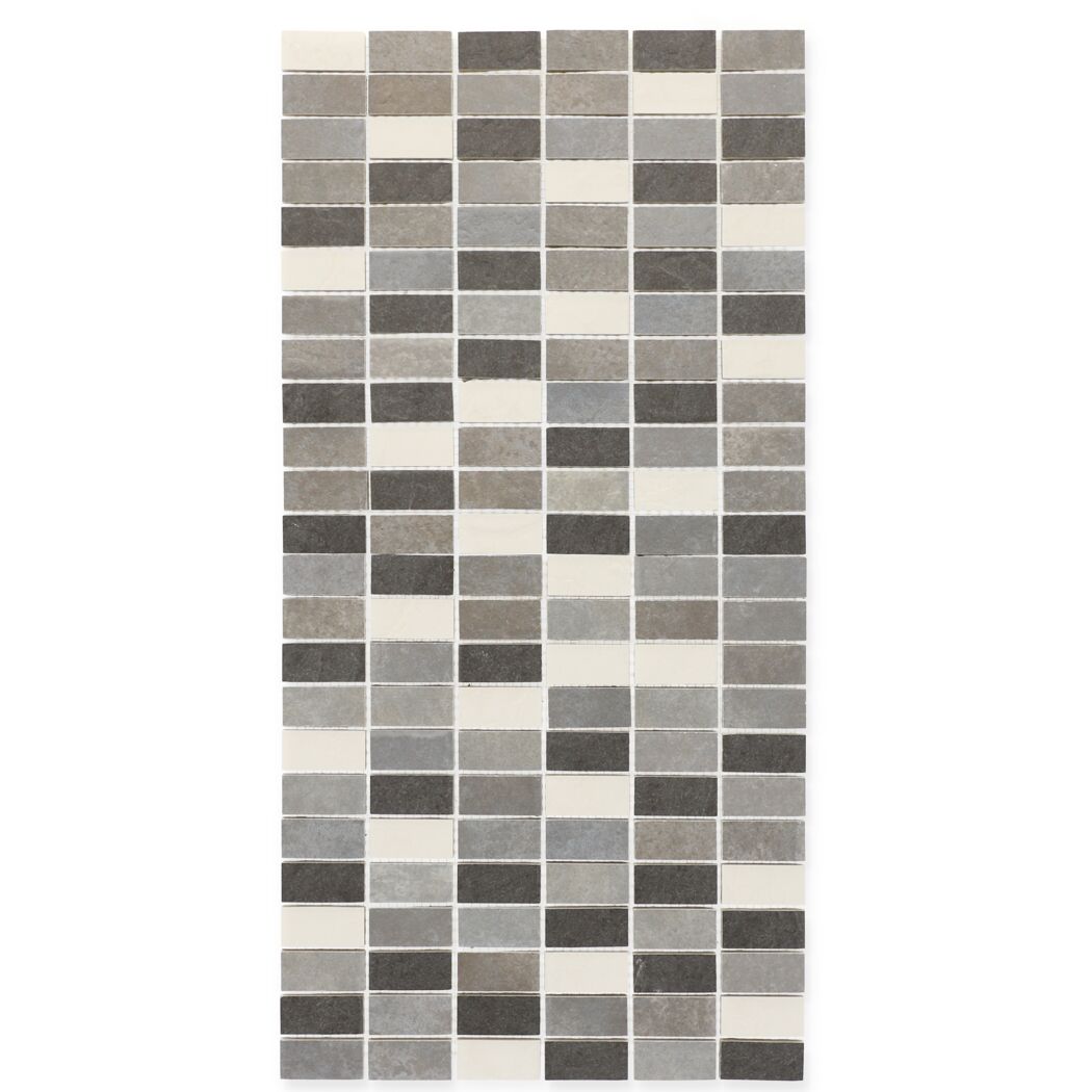 Mosaikfliese 'Kesme' Feinsteinzeug grau 29,5 x 29,5 cm