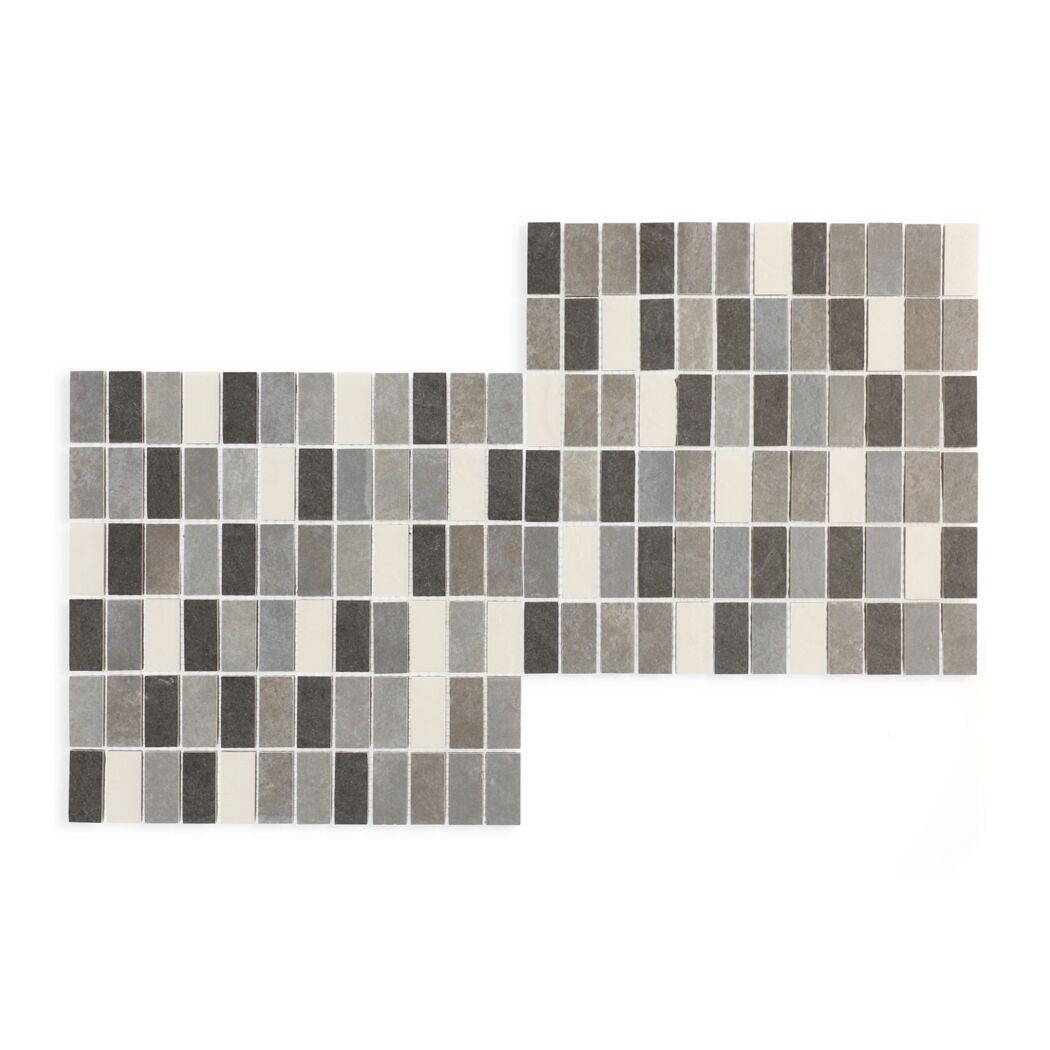 Mosaikfliese 'Kesme' Feinsteinzeug grau 29,5 x 29,5 cm