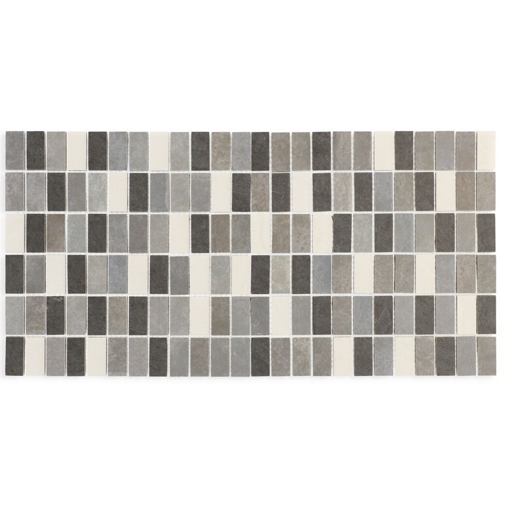 Mosaikfliese 'Kesme' Feinsteinzeug grau 29,5 x 29,5 cm