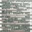 Mosaikfliese Diamond Sea Wave silber-schwarz