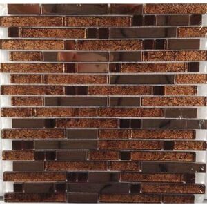 Mosaikfliese 'Diamond brown' 29,8 x 30,4cm
