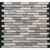 Mosaikfliese 'Vein' Naturstein grau 30 x 30 cm