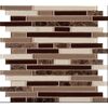 Mosaikfliese 'Royal Oaks' Materialmix braun 30,5 x 30,5 cm