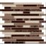 Mosaikfliese 'Royal Oaks' Materialmix braun 30,5 x 30,5 cm