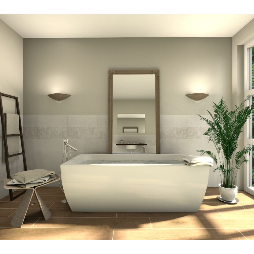 Dekorfliese 'Country' beige 20 x 50 cm