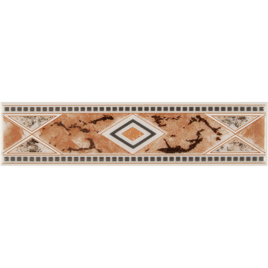 Bordürenfliese Malta Raute beige 6 x 25cm