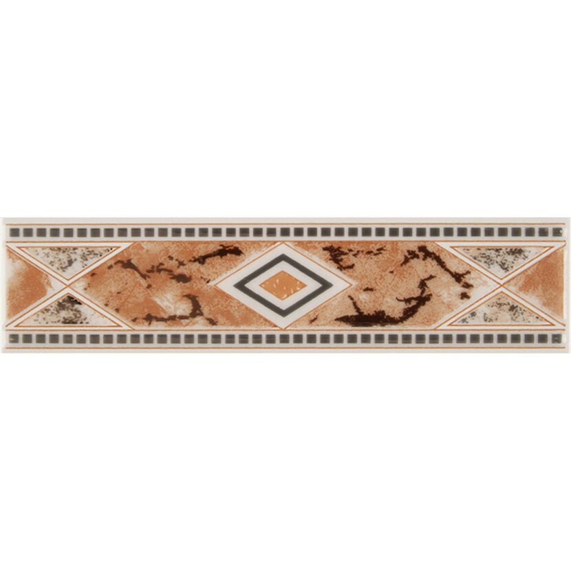 Bordürenfliese Malta Raute beige 6 x 25cm