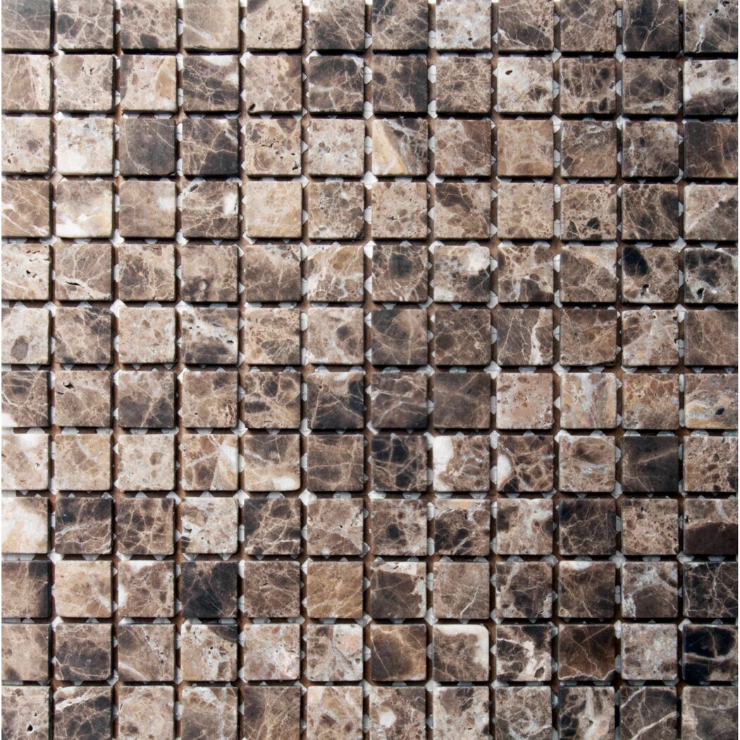 Mosaikfliese 'Emperador' Naturstein braun 30 x 30 cm