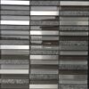 Mosaikfliese 'Niagara' Materialmix grau-schwarz 30,5 x 30,5 cm