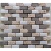 Mosaikfliese Brickmix Grau, Beige und Weiß