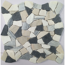 Verkleinertes Bild von Mosaikfliese 'Peb' Naturstein beige-schwarz 29 x 29 cm
