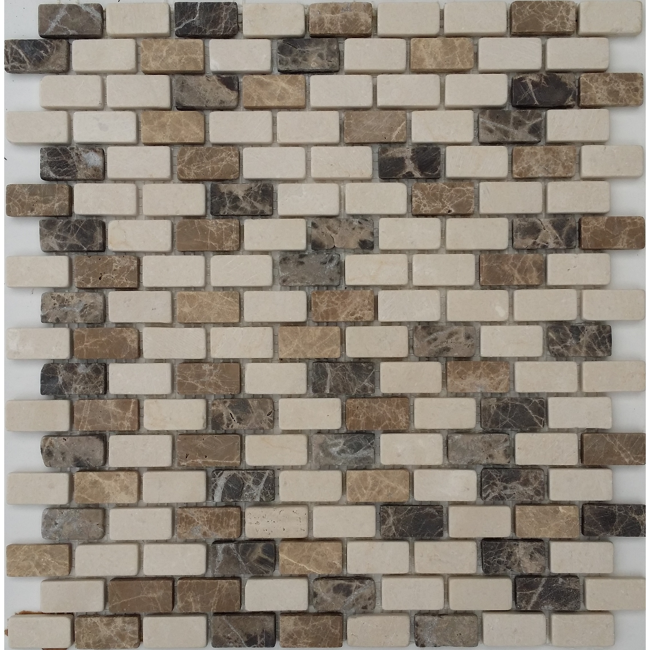 Bild von Mosaikfliese 'Borneo' Naturstein beige 28,6 x 30 cm