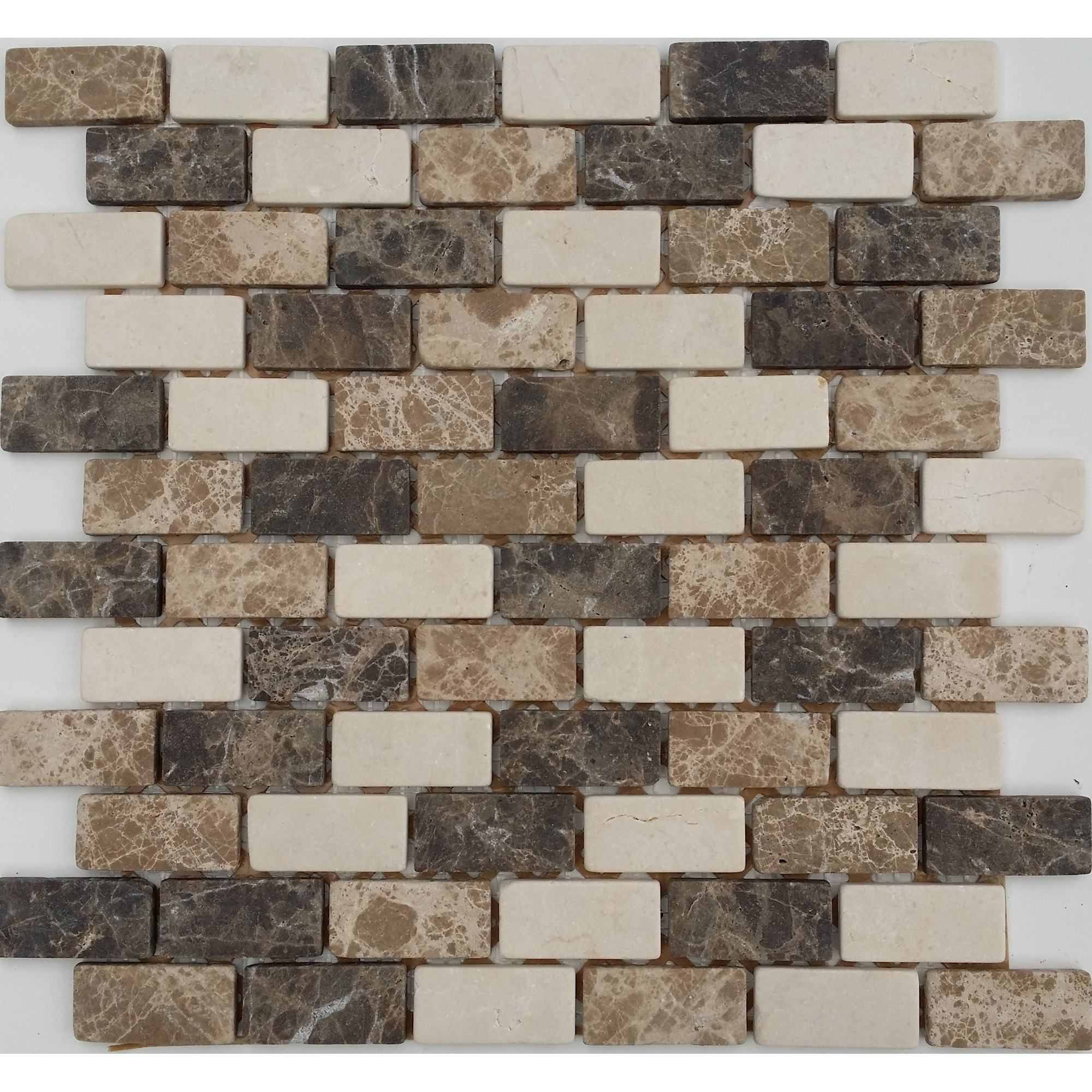 Mosaikfliese 'Java' Naturstein beige/braun 30 x 30 cm + product picture