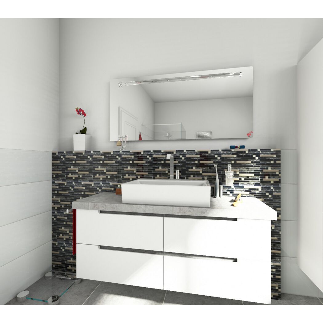 Waschbecken mit Mosaikfliesen