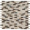 Mosaikfliese 'Autumn' Materialmix beigebraun 30,5 x 30,5 cm