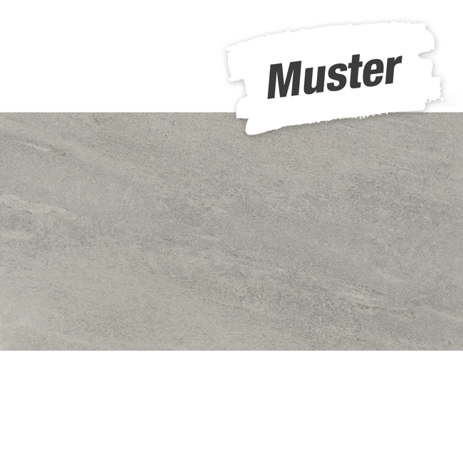 Bild von Muster zur Bodenfliese 'Tempio' Feinsteinzeug grau 30,2 x 60,4 cm